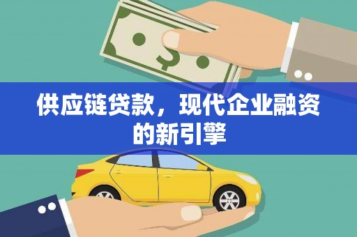 溆浦供应链贷款，现代企业融资的新引擎