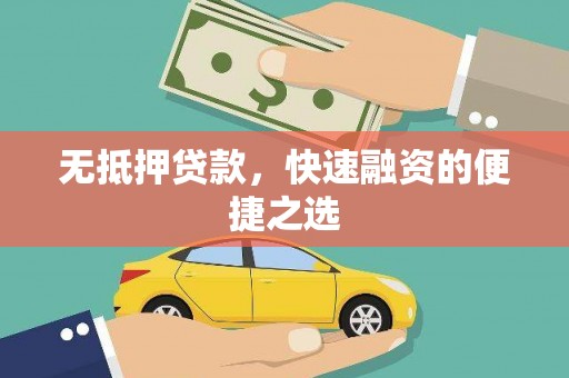 溆浦无抵押贷款，快速融资的便捷之选