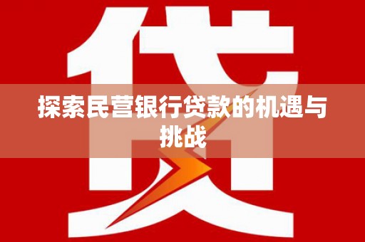 溆浦探索民营银行贷款的机遇与挑战