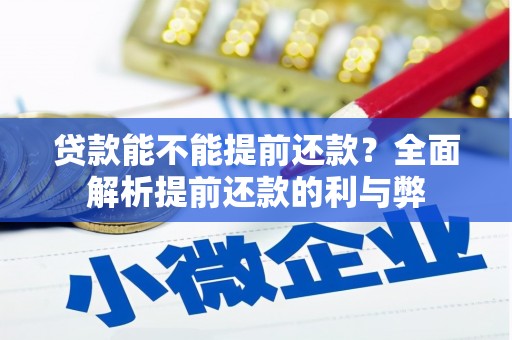 溆浦贷款能不能提前还款？全面解析提前还款的利与弊