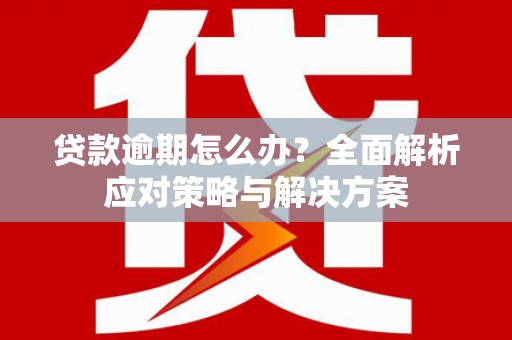 溆浦贷款逾期怎么办？全面解析应对策略与解决方案