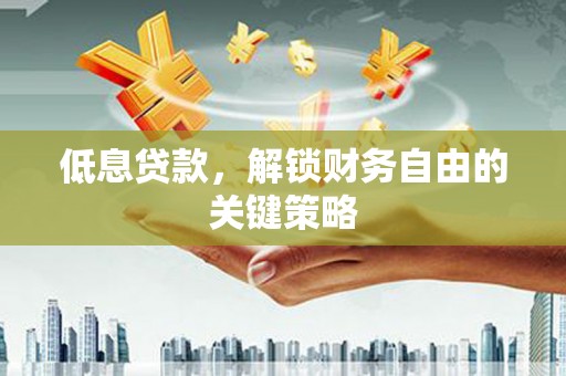 溆浦低息贷款，解锁财务自由的关键策略