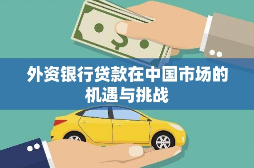 溆浦外资银行贷款在中国市场的机遇与挑战