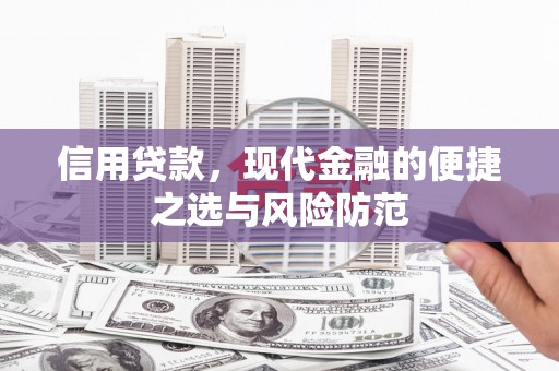 溆浦信用贷款，现代金融的便捷之选与风险防范