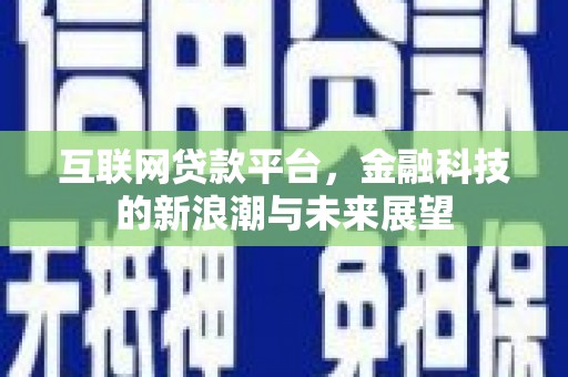 溆浦互联网贷款平台，金融科技的新浪潮与未来展望