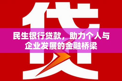 溆浦民生银行贷款，助力个人与企业发展的金融桥梁