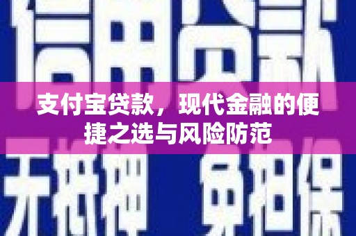 溆浦支付宝贷款，现代金融的便捷之选与风险防范
