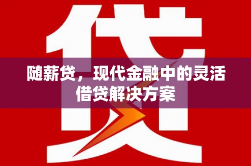 溆浦随薪贷，现代金融中的灵活借贷解决方案