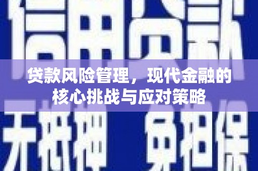 溆浦贷款风险管理，现代金融的核心挑战与应对策略