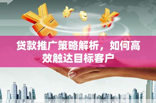 溆浦贷款推广策略解析，如何高效触达目标客户