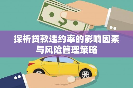 溆浦探析贷款违约率的影响因素与风险管理策略