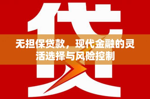 溆浦无担保贷款，现代金融的灵活选择与风险控制