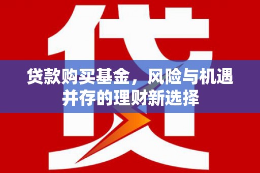 溆浦贷款购买基金，风险与机遇并存的理财新选择