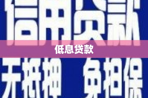 溆浦低息贷款
