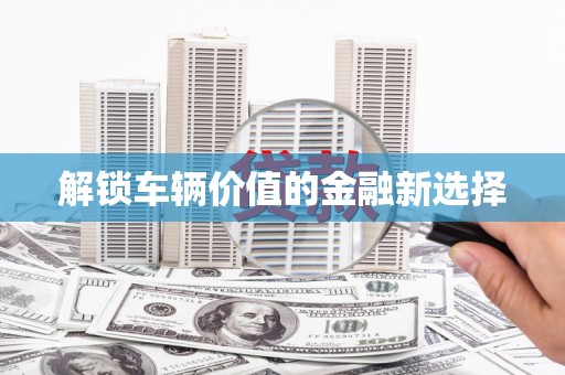 溆浦解锁车辆价值的金融新选择
