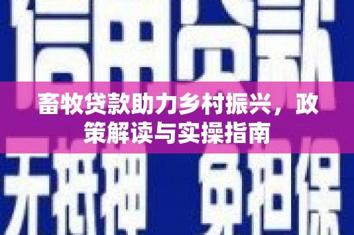 溆浦畜牧贷款助力乡村振兴，政策解读与实操指南