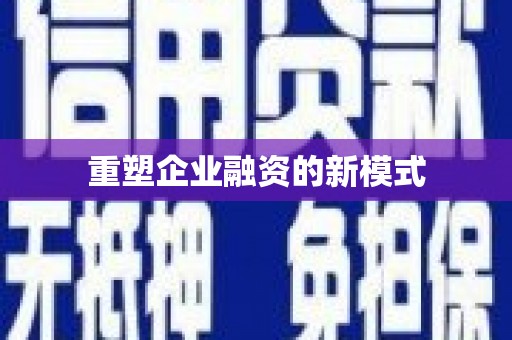 溆浦重塑企业融资的新模式