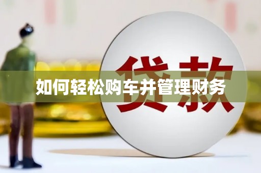 溆浦如何轻松购车并管理财务