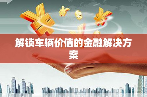 溆浦解锁车辆价值的金融解决方案