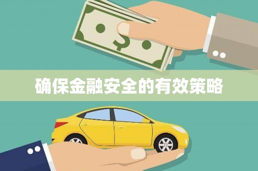 溆浦确保金融安全的有效策略