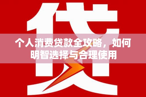 溆浦个人消费贷款全攻略，如何明智选择与合理使用