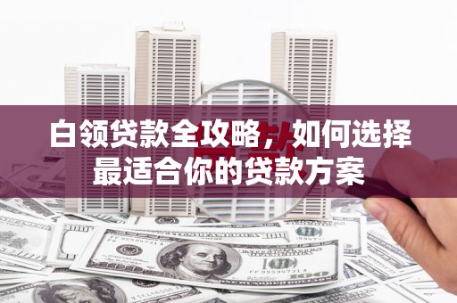 溆浦白领贷款全攻略，如何选择最适合你的贷款方案