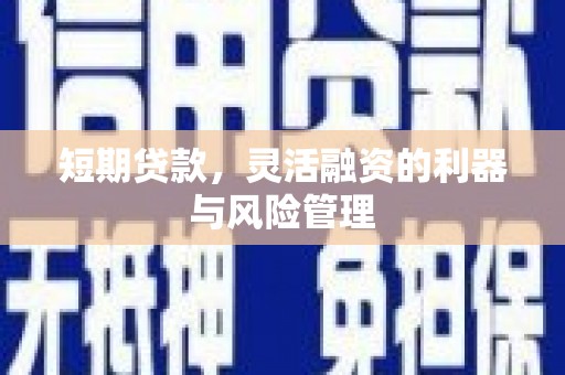 溆浦短期贷款，灵活融资的利器与风险管理
